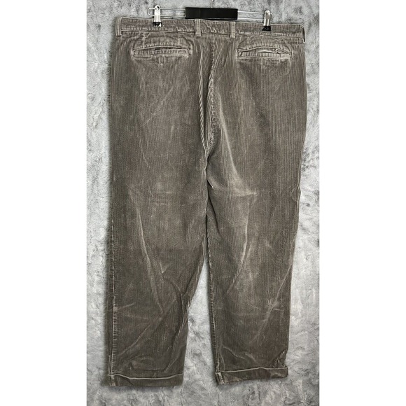 Vintage‎ Corduroy Pants 42x30 Brown Pleated Cuffed 90s Y2K Grunge Natural Issue - Picture 6 of 6